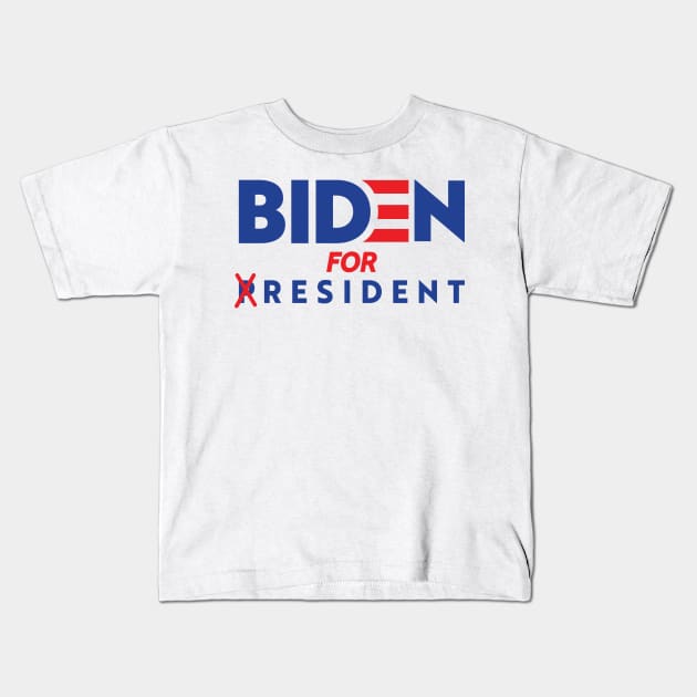 BIDEN FOR RESIDENT FUNNY TRUMP CAMPAIGN Kids T-Shirt by ConservativeMerchandise